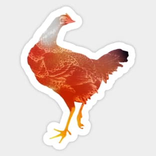 Sunset Chicken Sticker